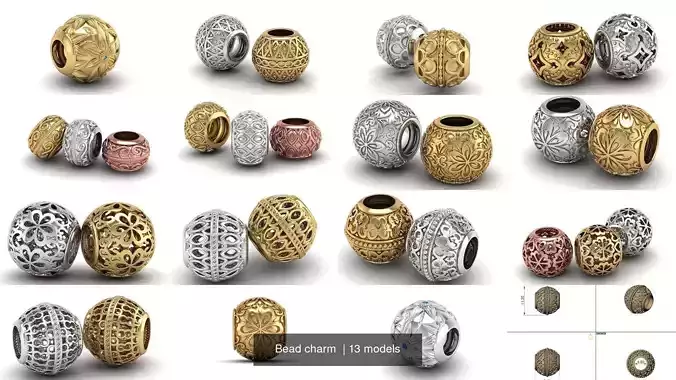 Bead charm  3D Model Collection
