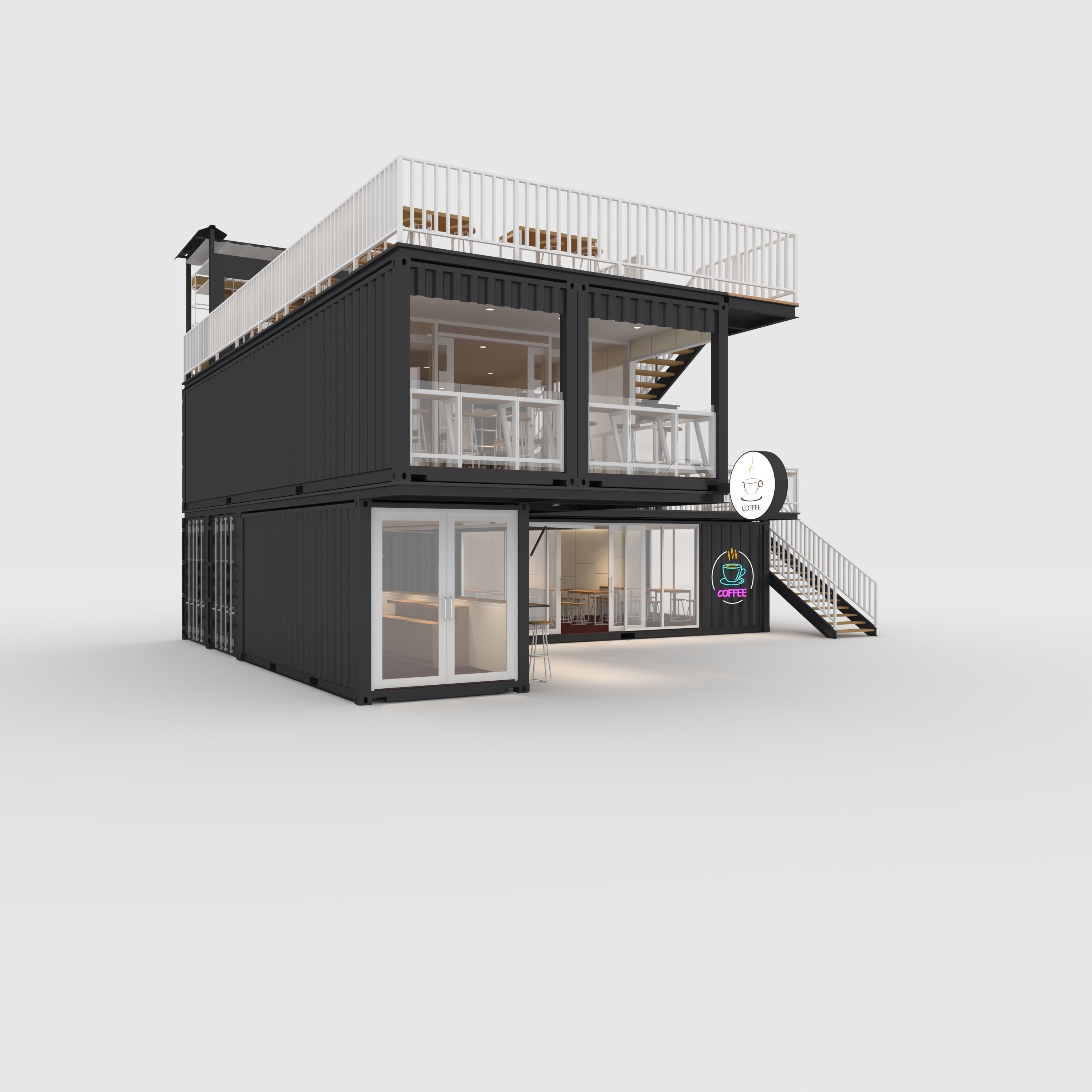 Container Cafe 11 3D model_4
