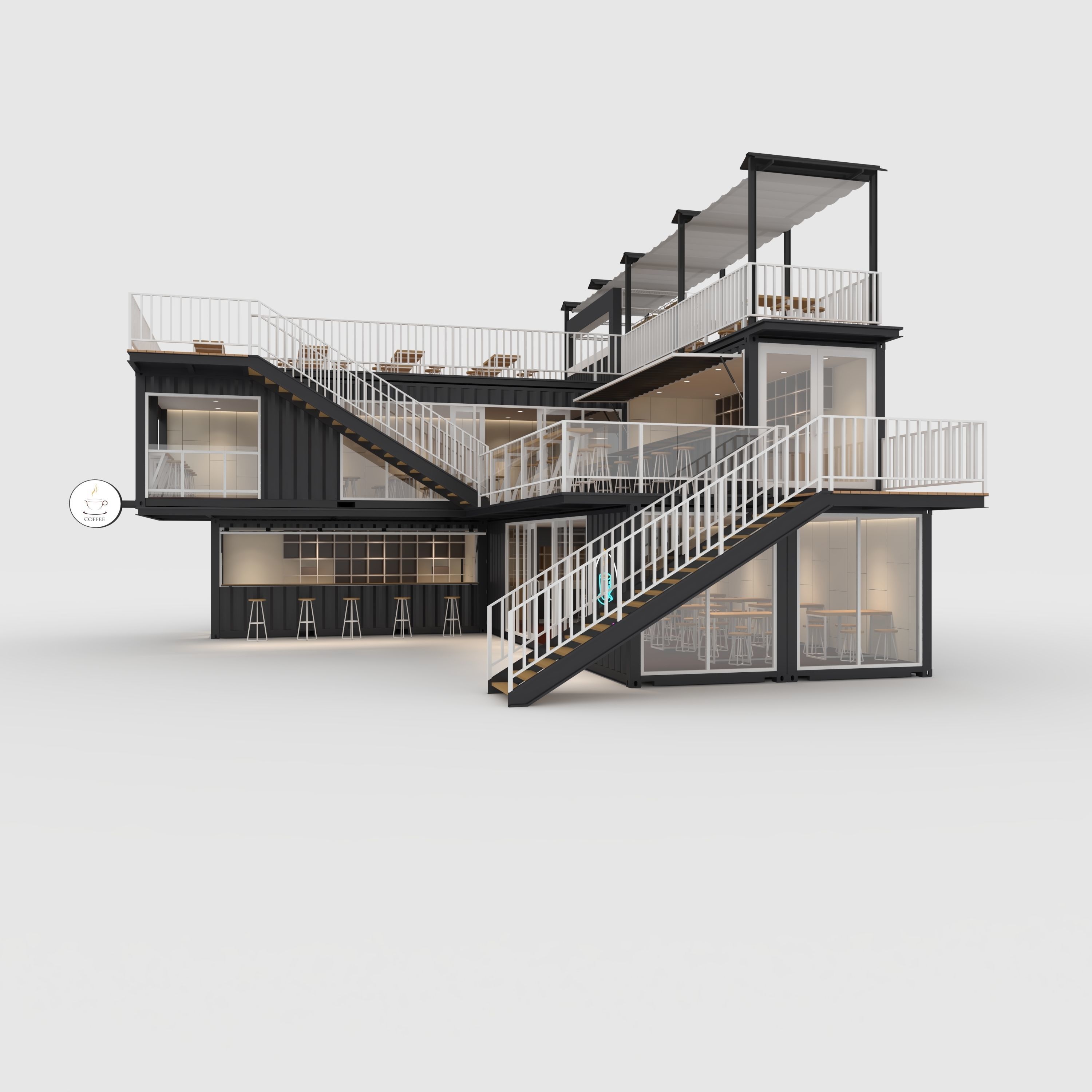 Container Cafe 11 3D model_2