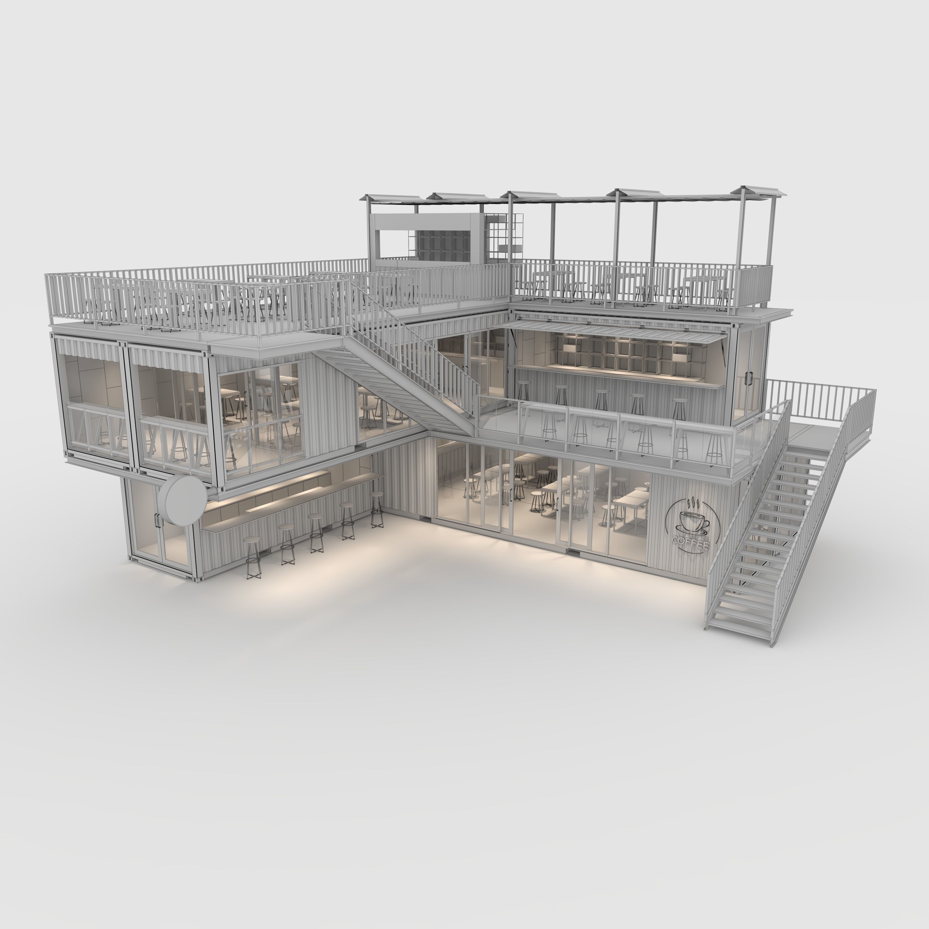 Container Cafe 11 3D model_7