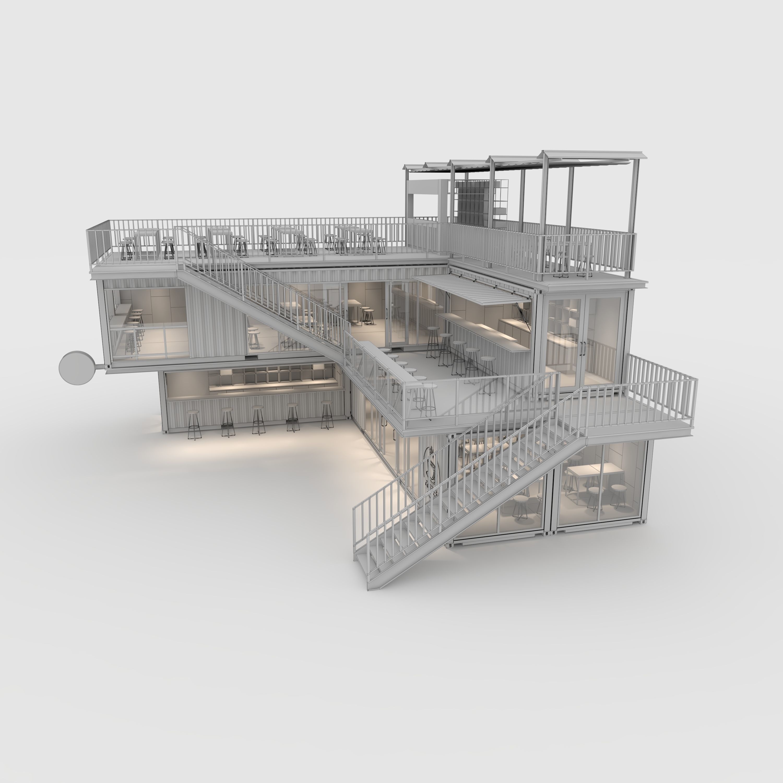 Container Cafe 11 3D model_9