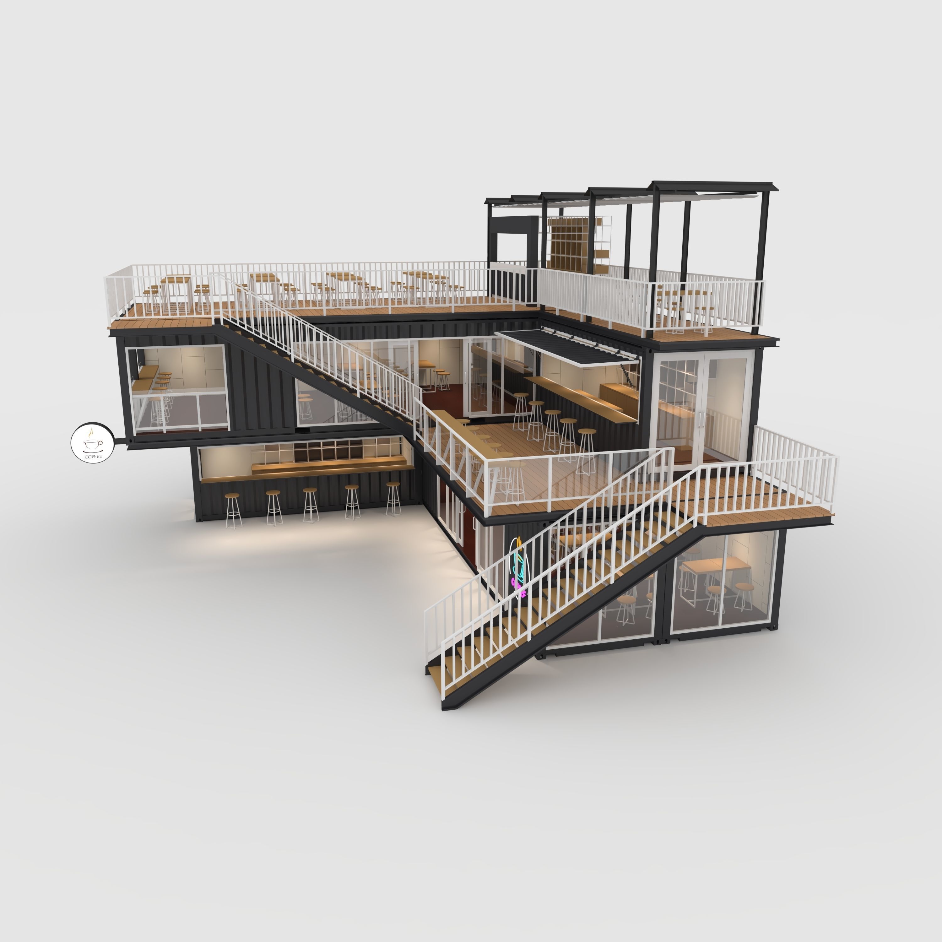 Container Cafe 11 3D model_8