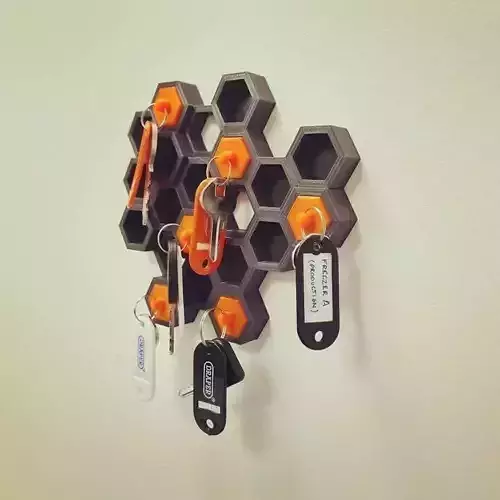 3D Printed Hexagon Keychain Holder 3D print model