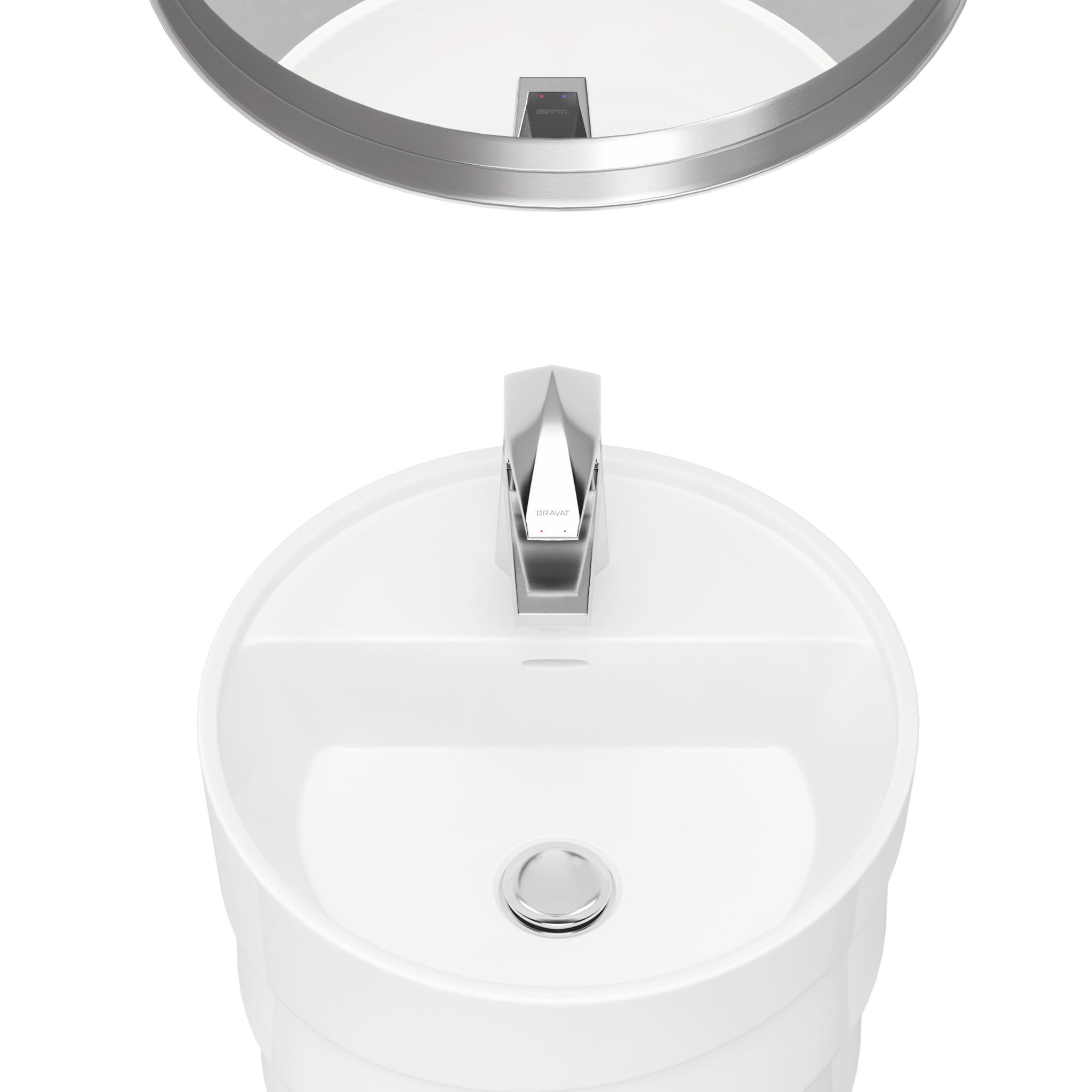 Quebec Solid Surface Pedestal Sink 3D model CGTrader