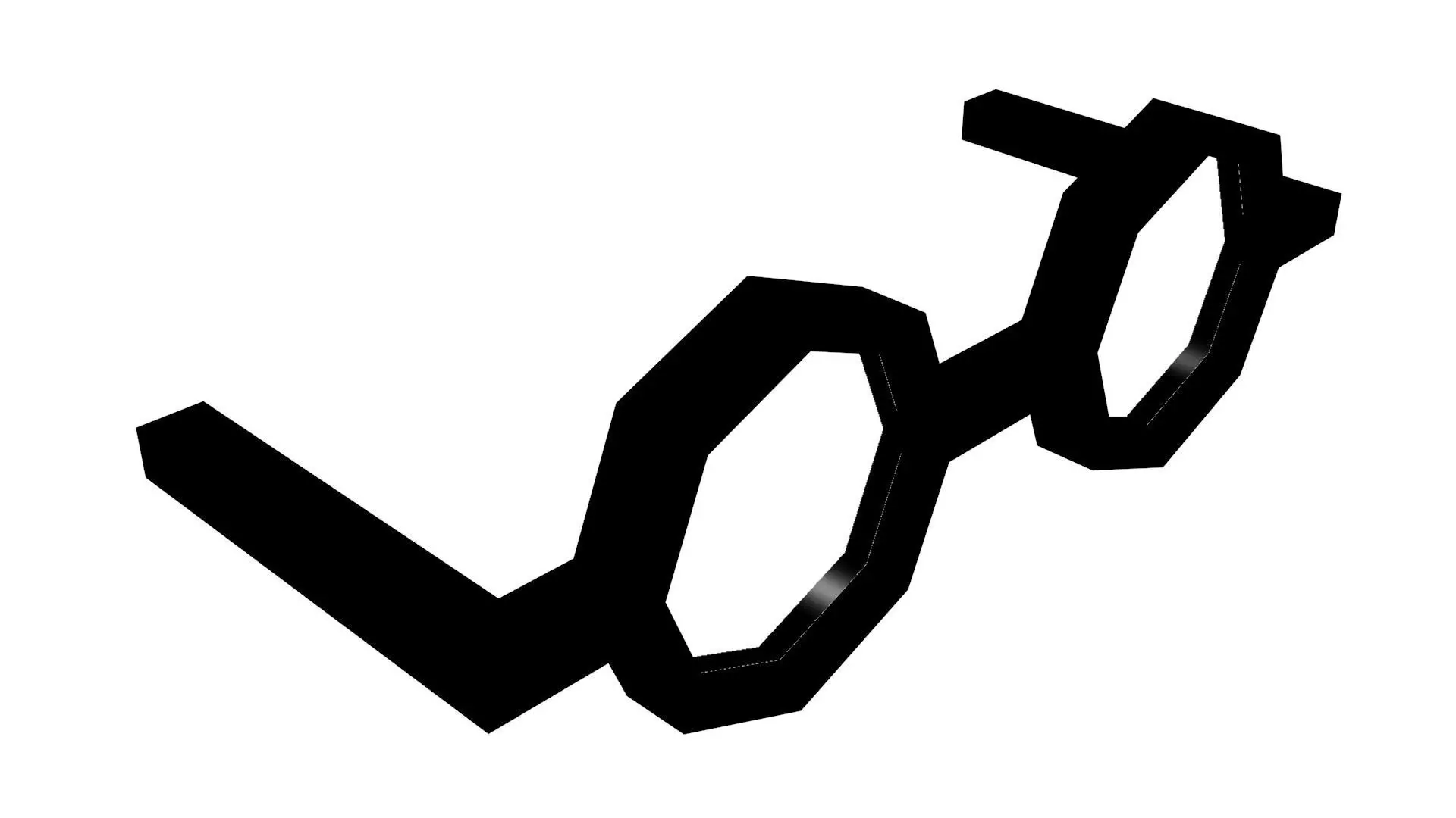 Low Poly Game Ready Glasses Low-poly 3D model_0