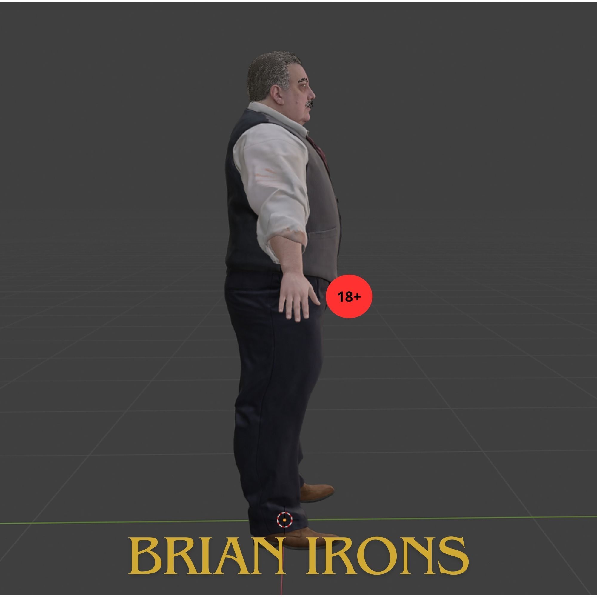 Brian Irons Rigged 3D model_3