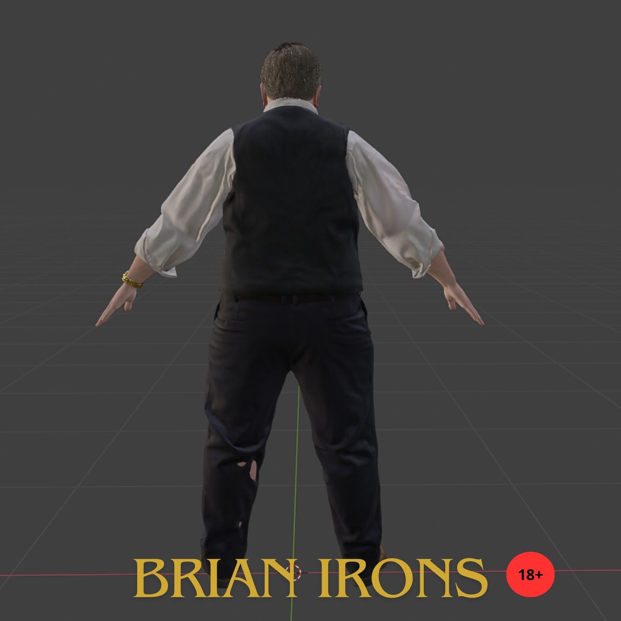 Brian Irons Rigged 3D model_4