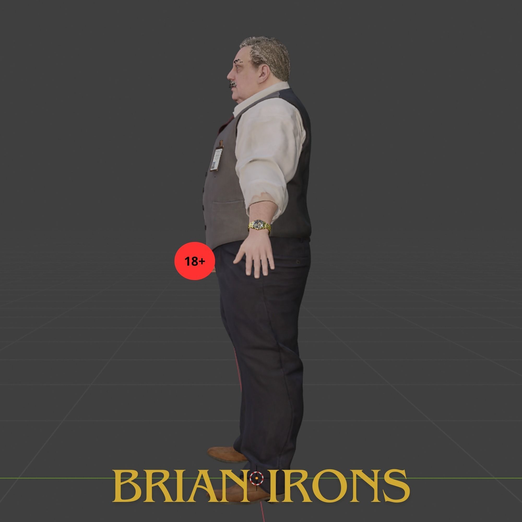 Brian Irons Rigged 3D model_5