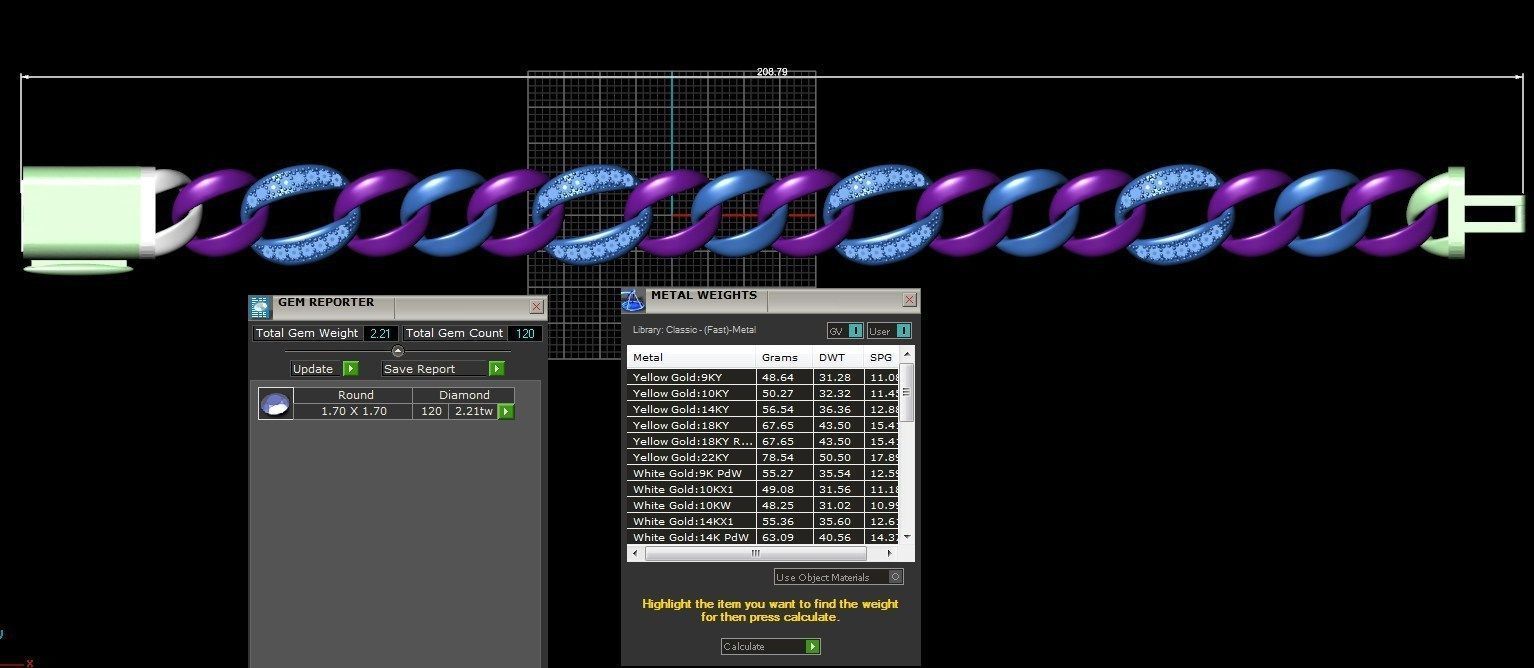 CHAIN BRACELET 3D print model_5