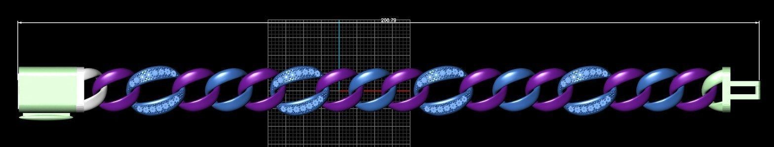 CHAIN BRACELET 3D print model_3