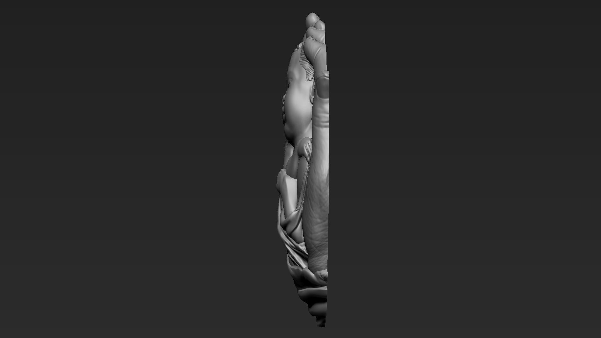 Baby In Hands Relief 01 3D print model_15