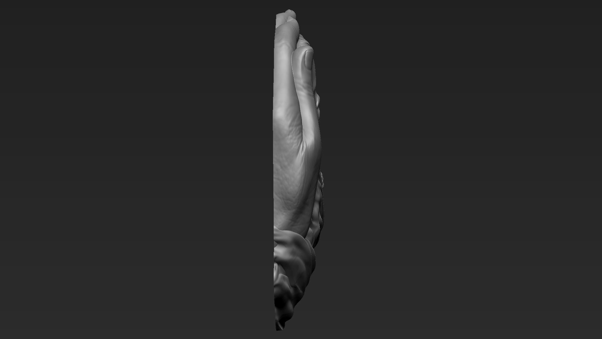 Baby In Hands Relief 01 3D print model_11