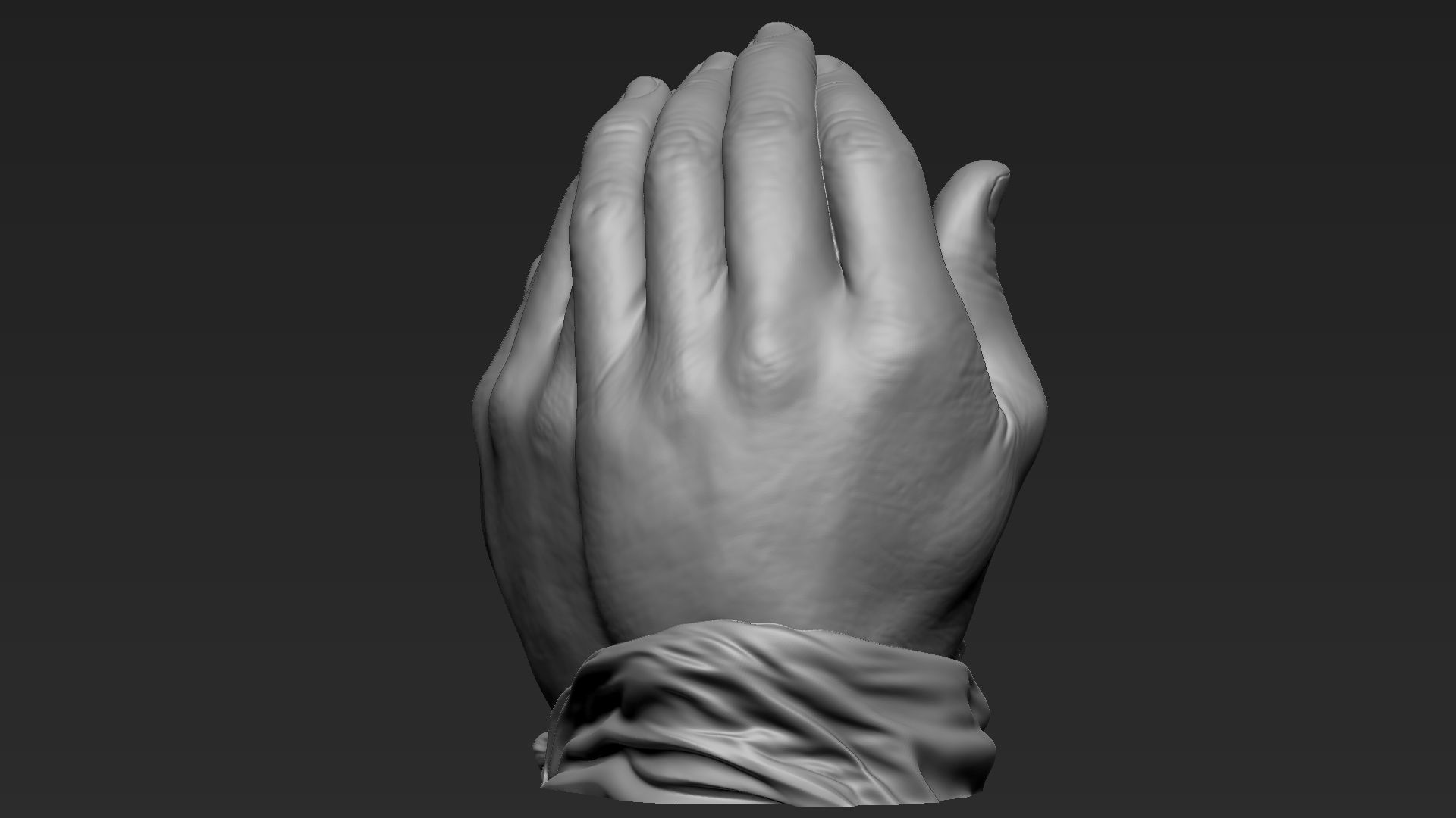 Baby In Hands Sculpture 01 3D print model_14