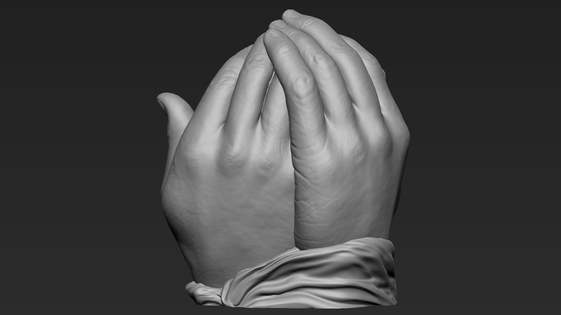 Baby In Hands Sculpture 01 3D print model_13