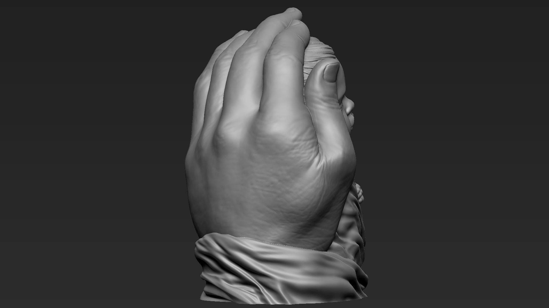 Baby In Hands Sculpture 01 3D print model_15