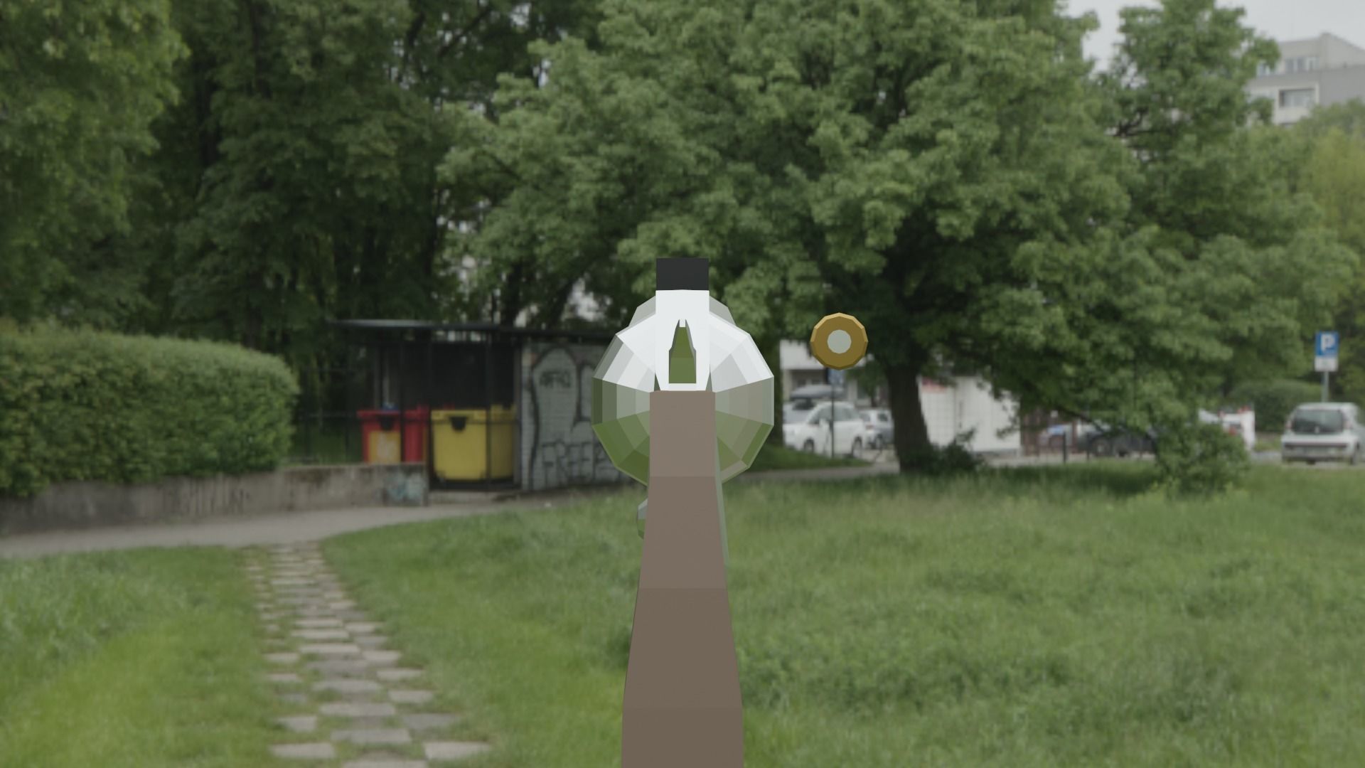 Low Poly Revolver Low-poly 3D model_2