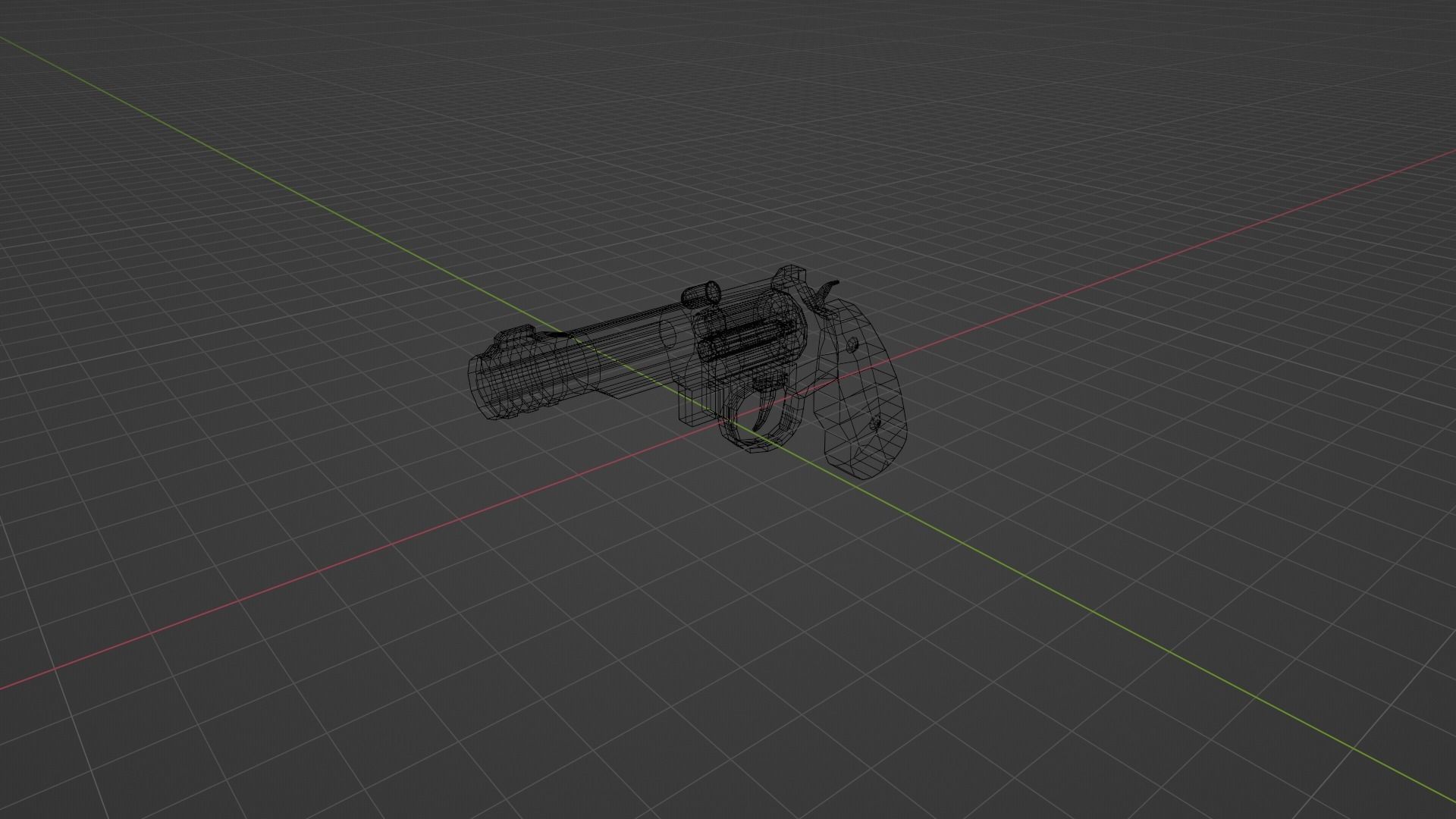 Low Poly Revolver Low-poly 3D model_9