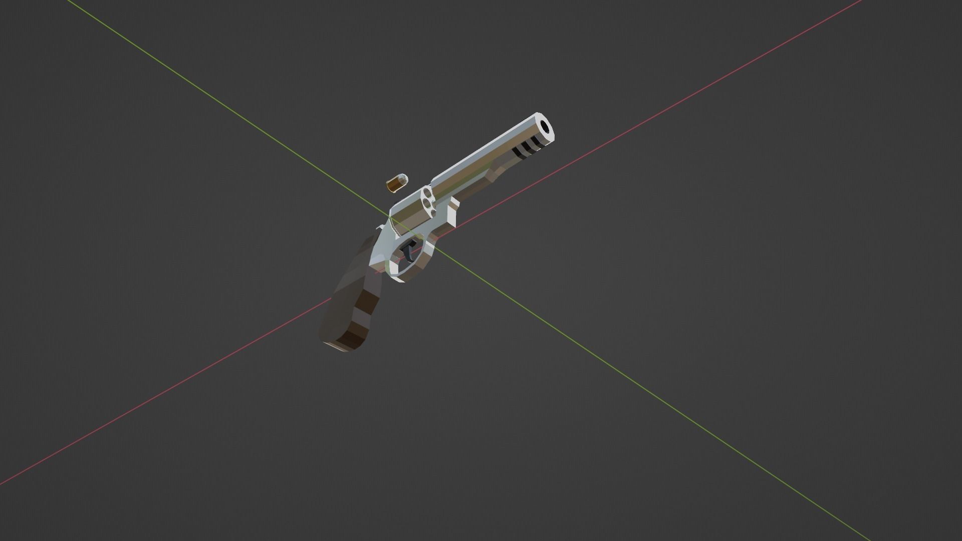 Low Poly Revolver Low-poly 3D model_8