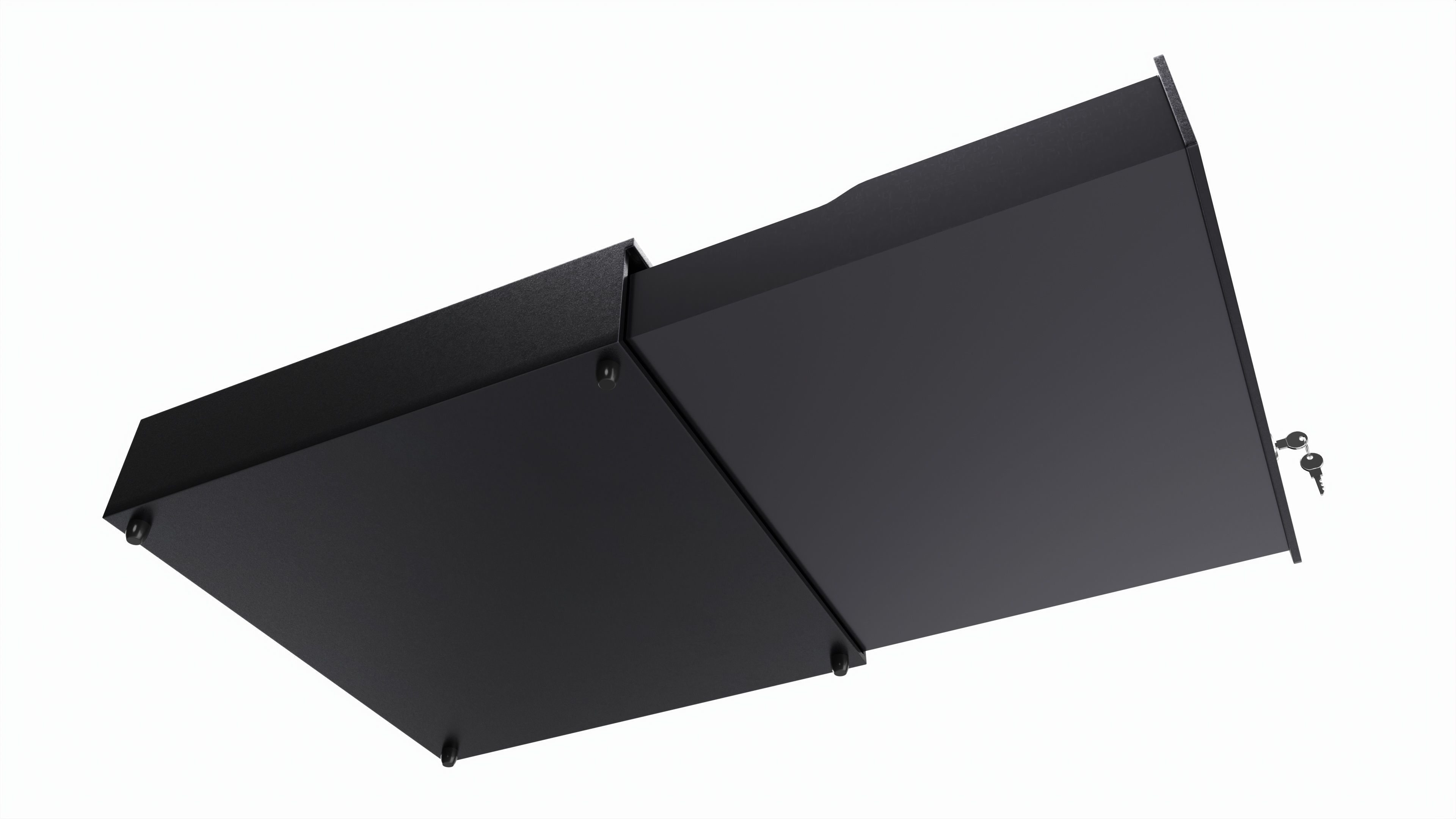 Cash Register Drawer for POS System open 3D model_2