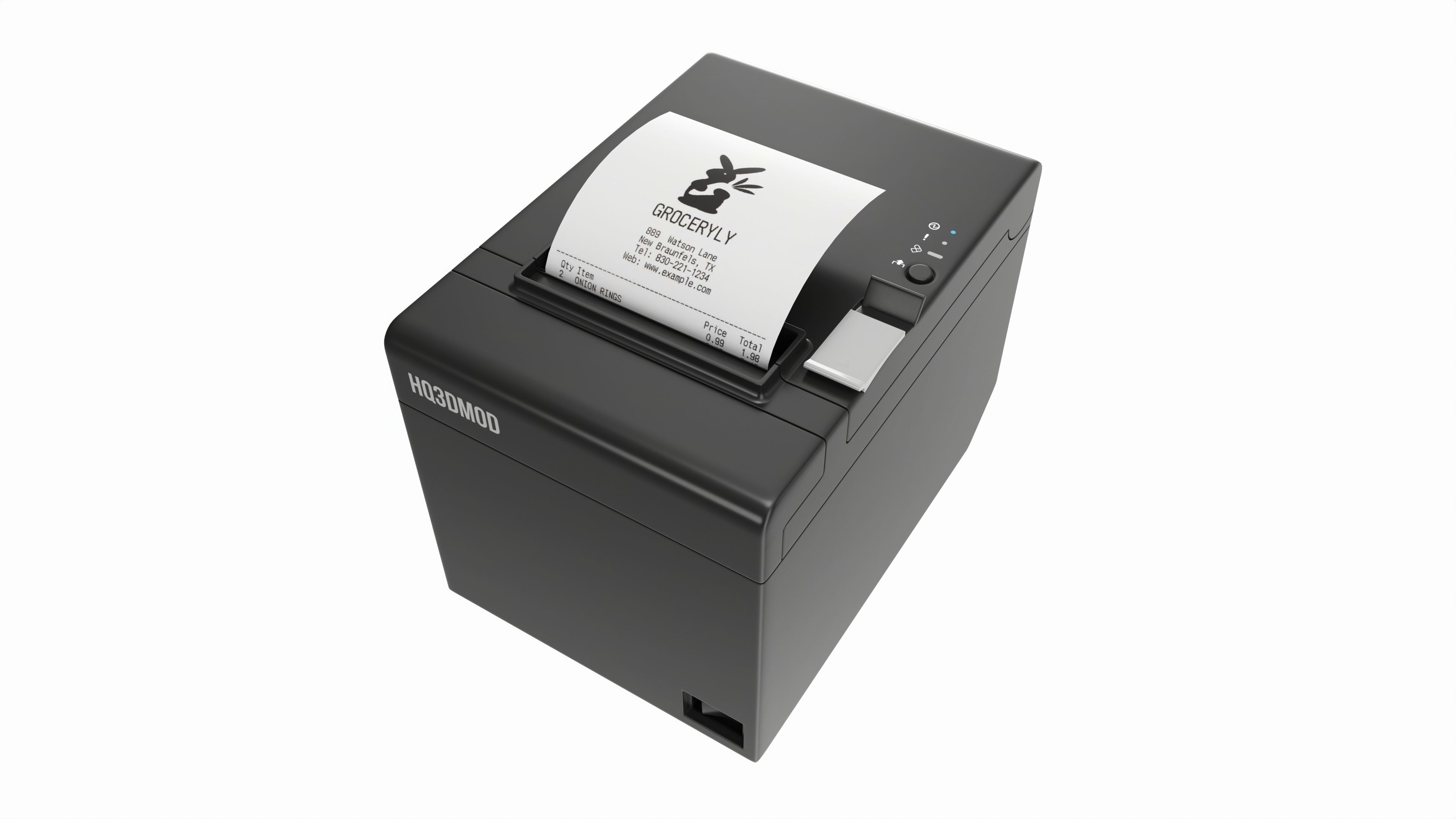 POS receipt printer 3D model_1