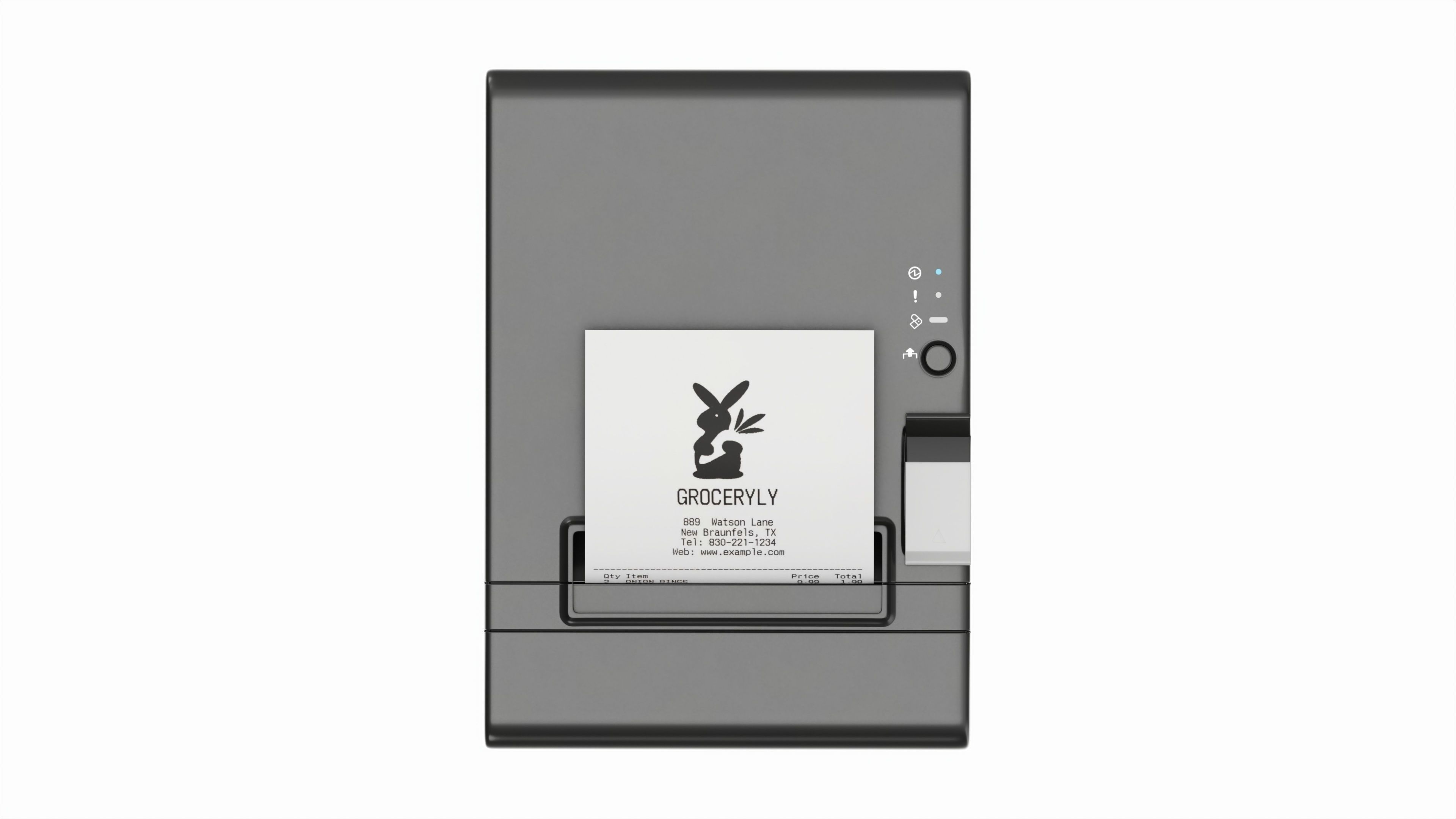 POS receipt printer 3D model_5