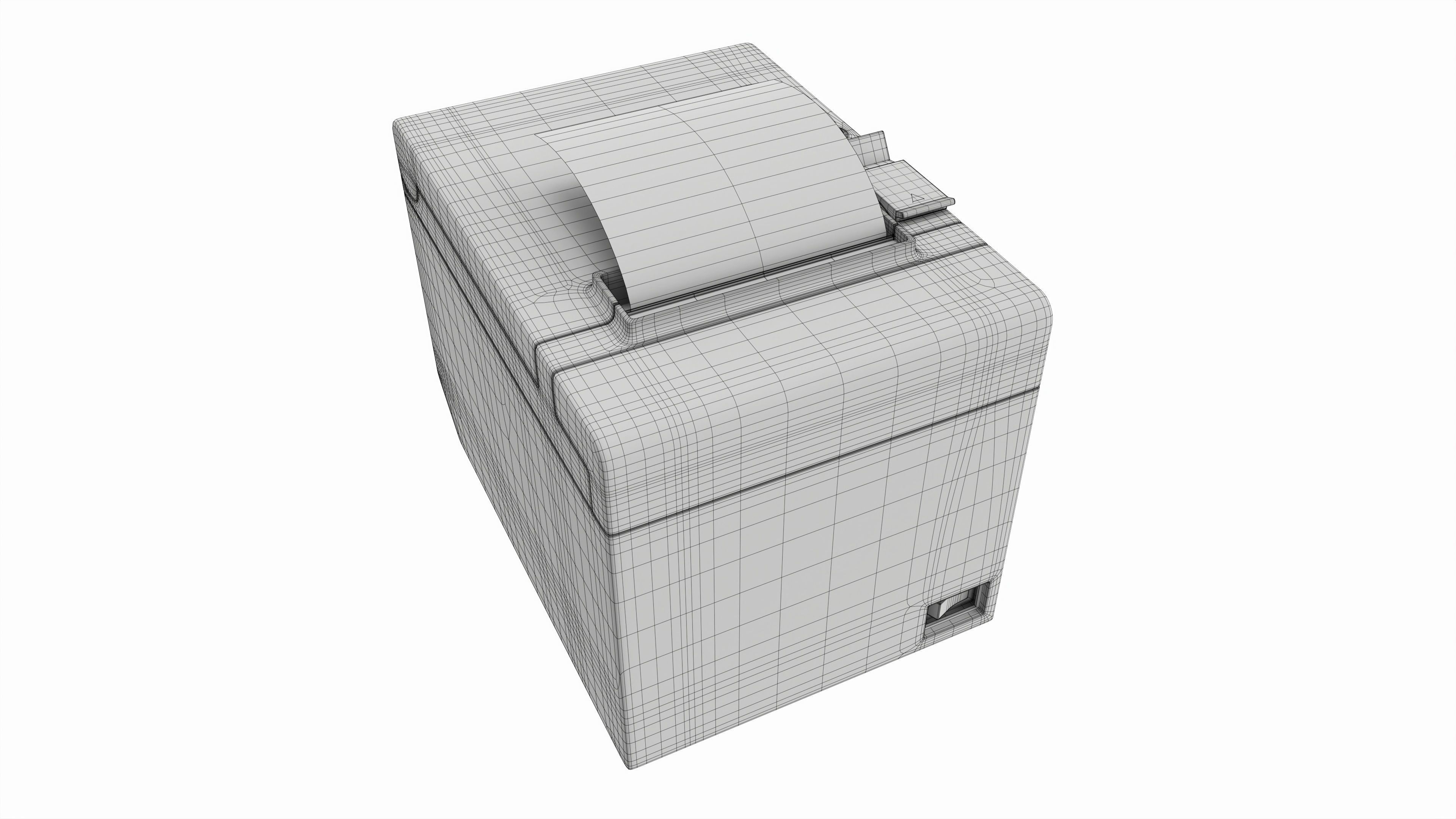 POS receipt printer 3D model_6