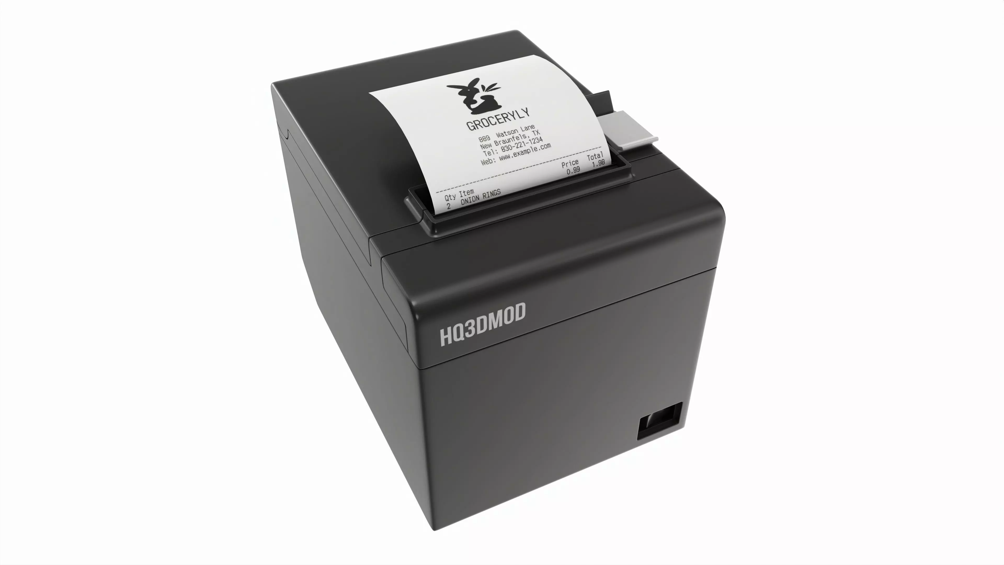 POS receipt printer 3D model_0