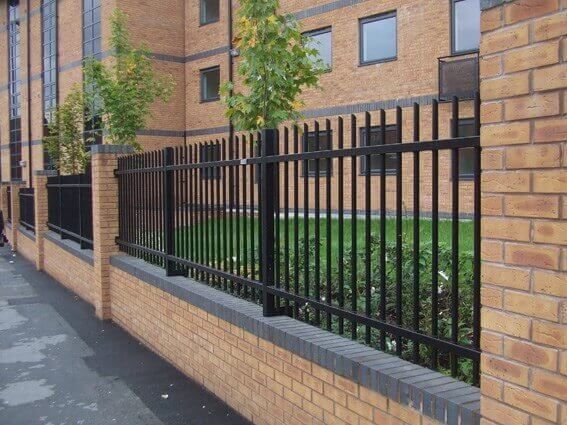 Model Railway Brick Wall with Metal Railings 3D print model_16