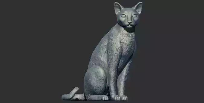 Egyptian cat 3d printable model 3D print model