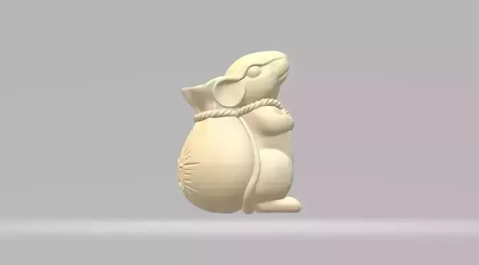 Lucky mouse carrying money bag