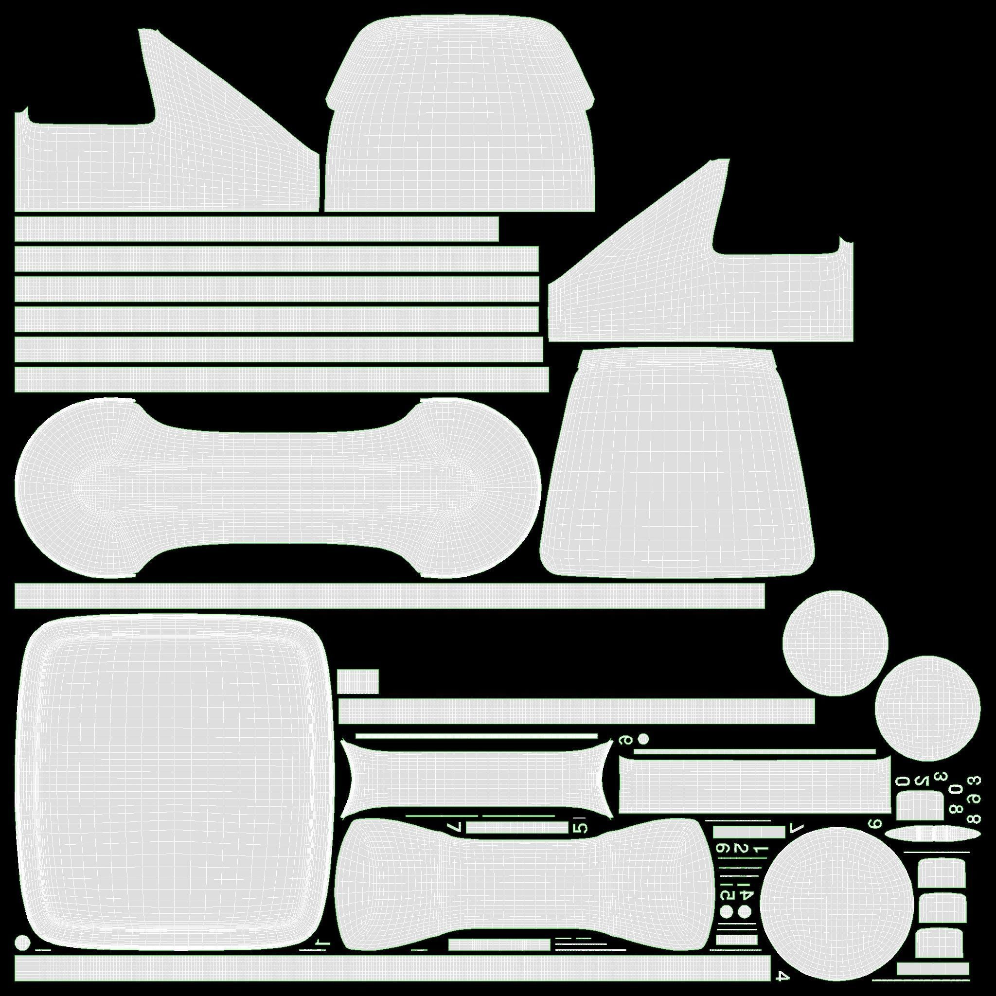 Table Rotary Dial Telephone Yellow 3D model_10