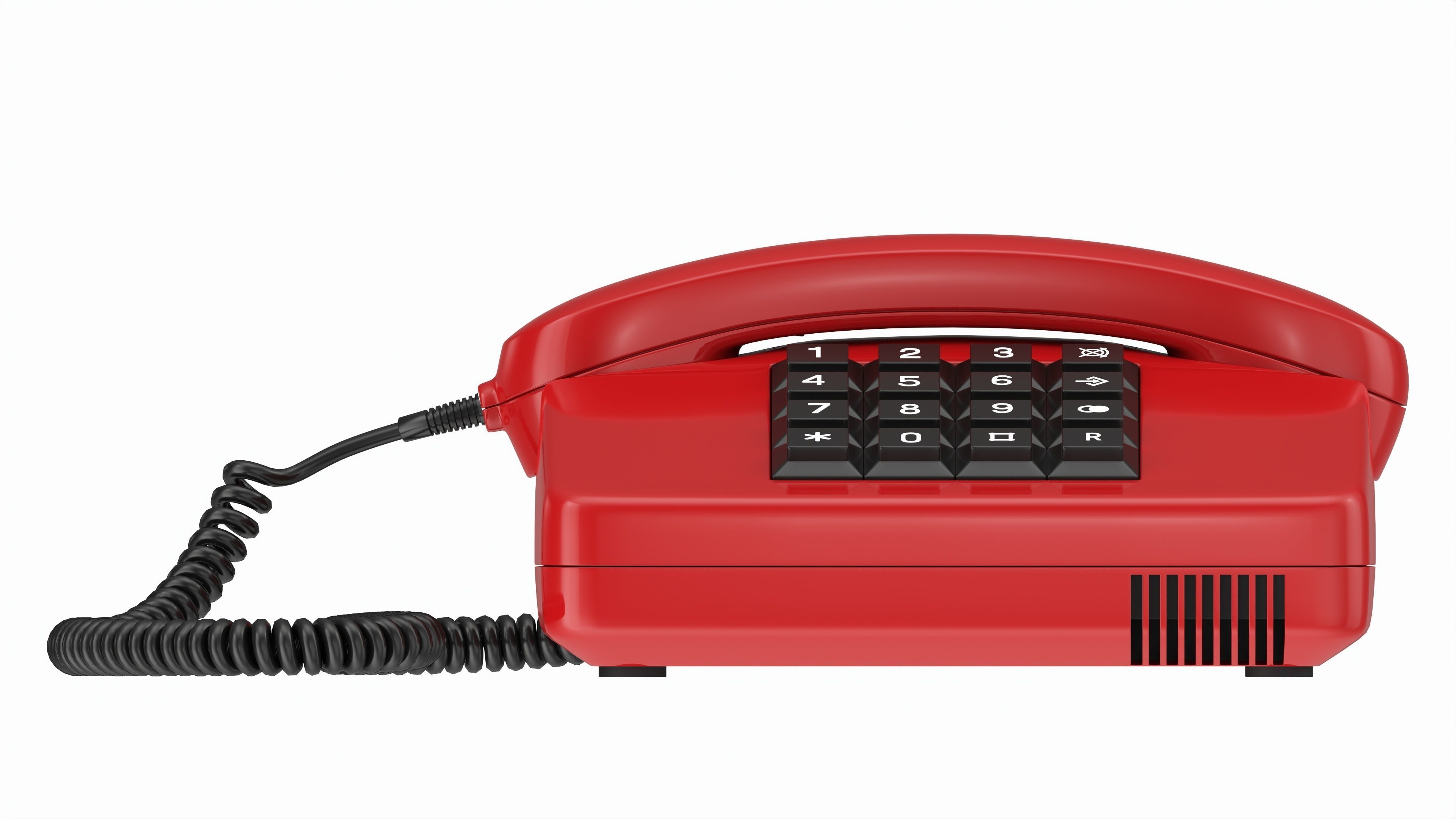 Table touch-tone telephone 3D model_4