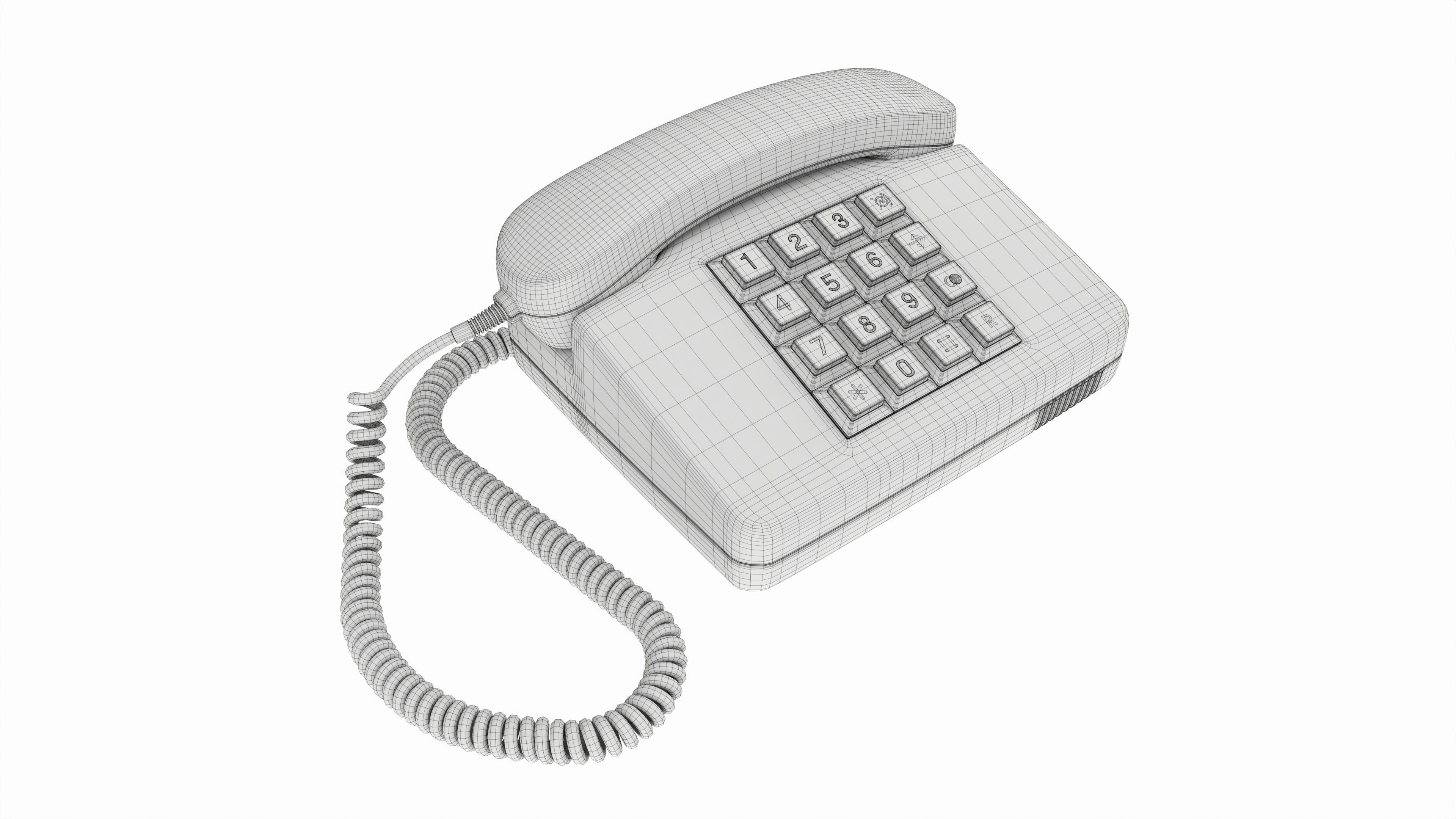Table touch-tone telephone 3D model_6