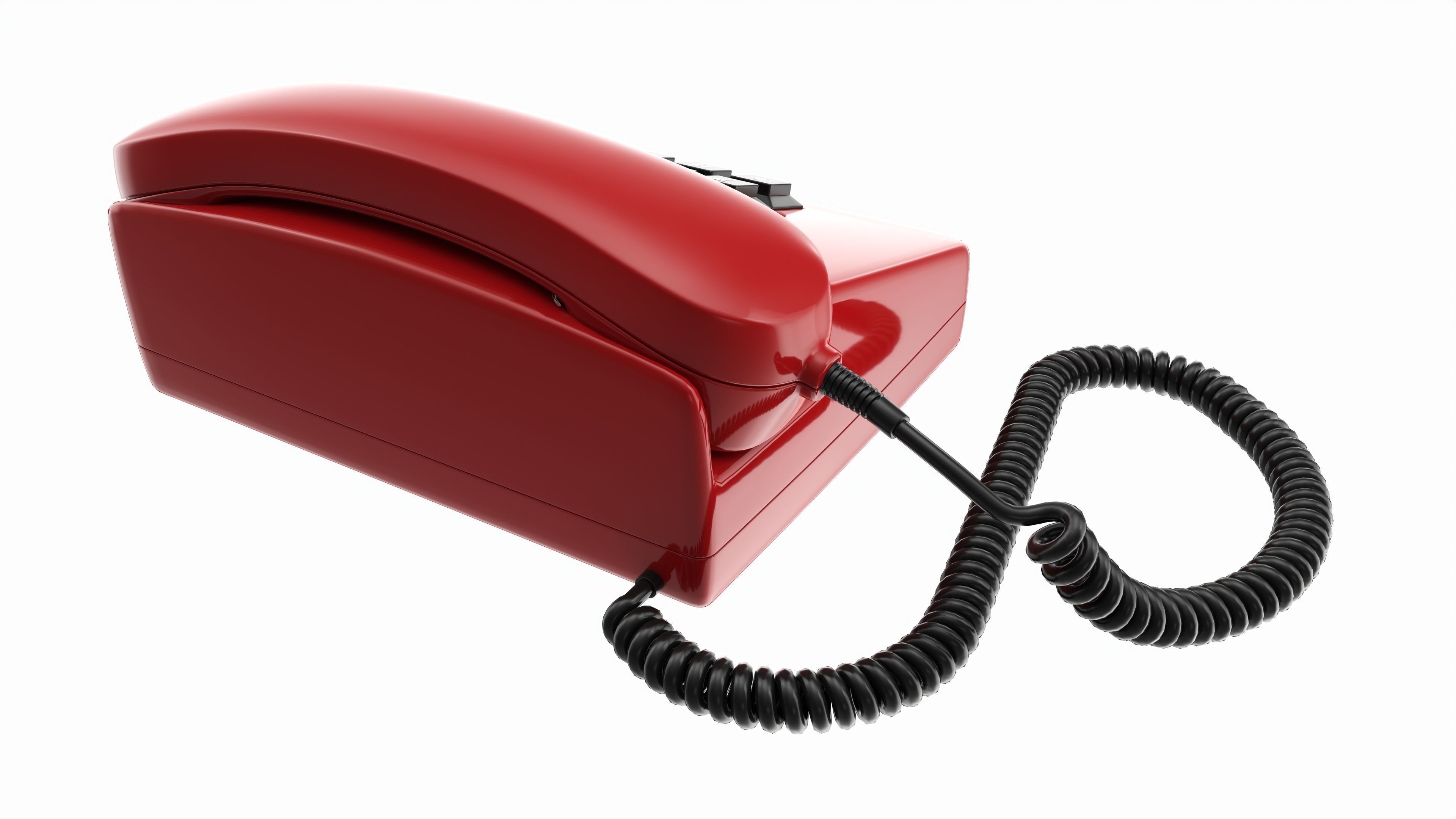 Table touch-tone telephone 3D model_1