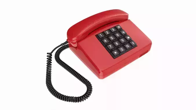Table touch-tone telephone 3D model