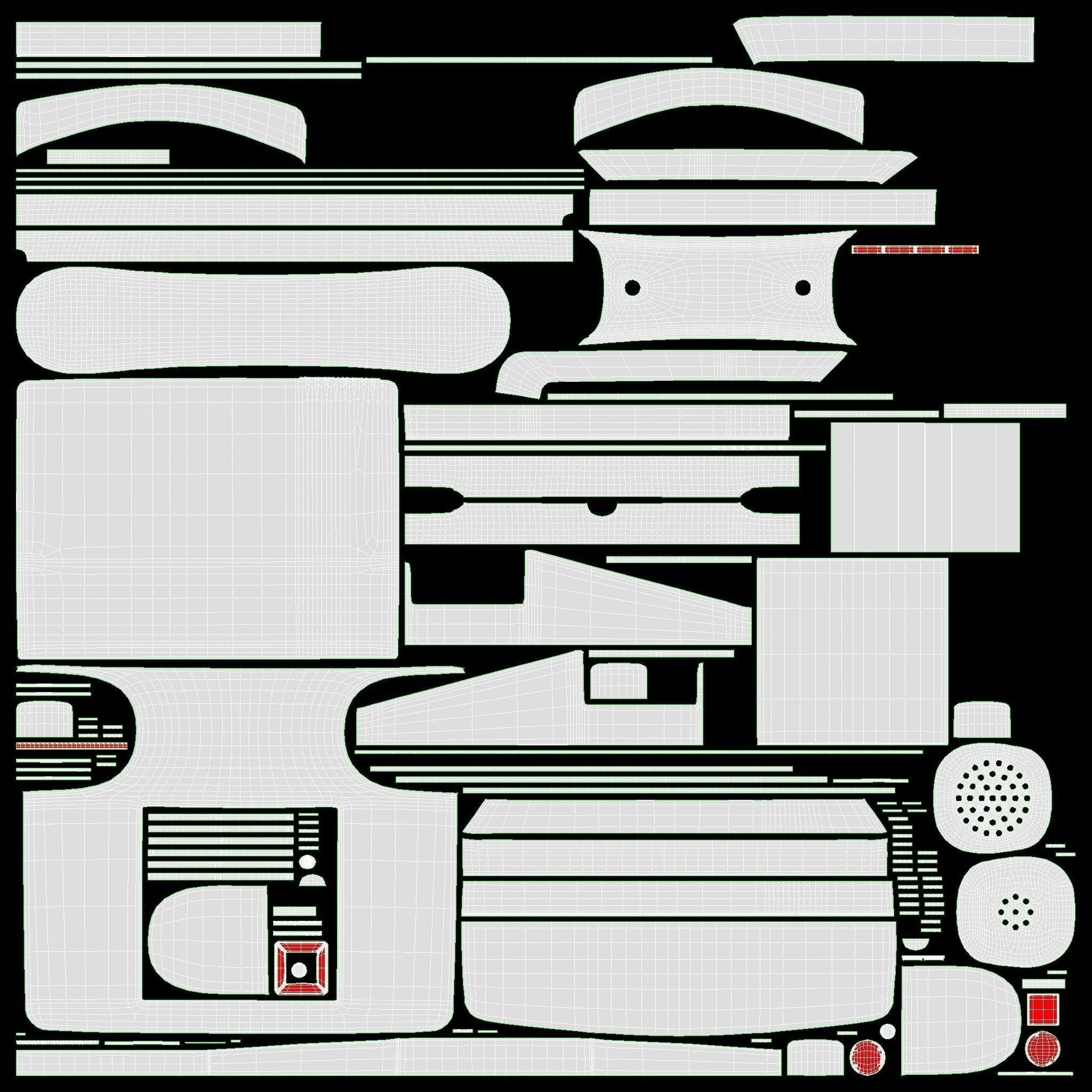 Table touch-tone telephone 3D model_9