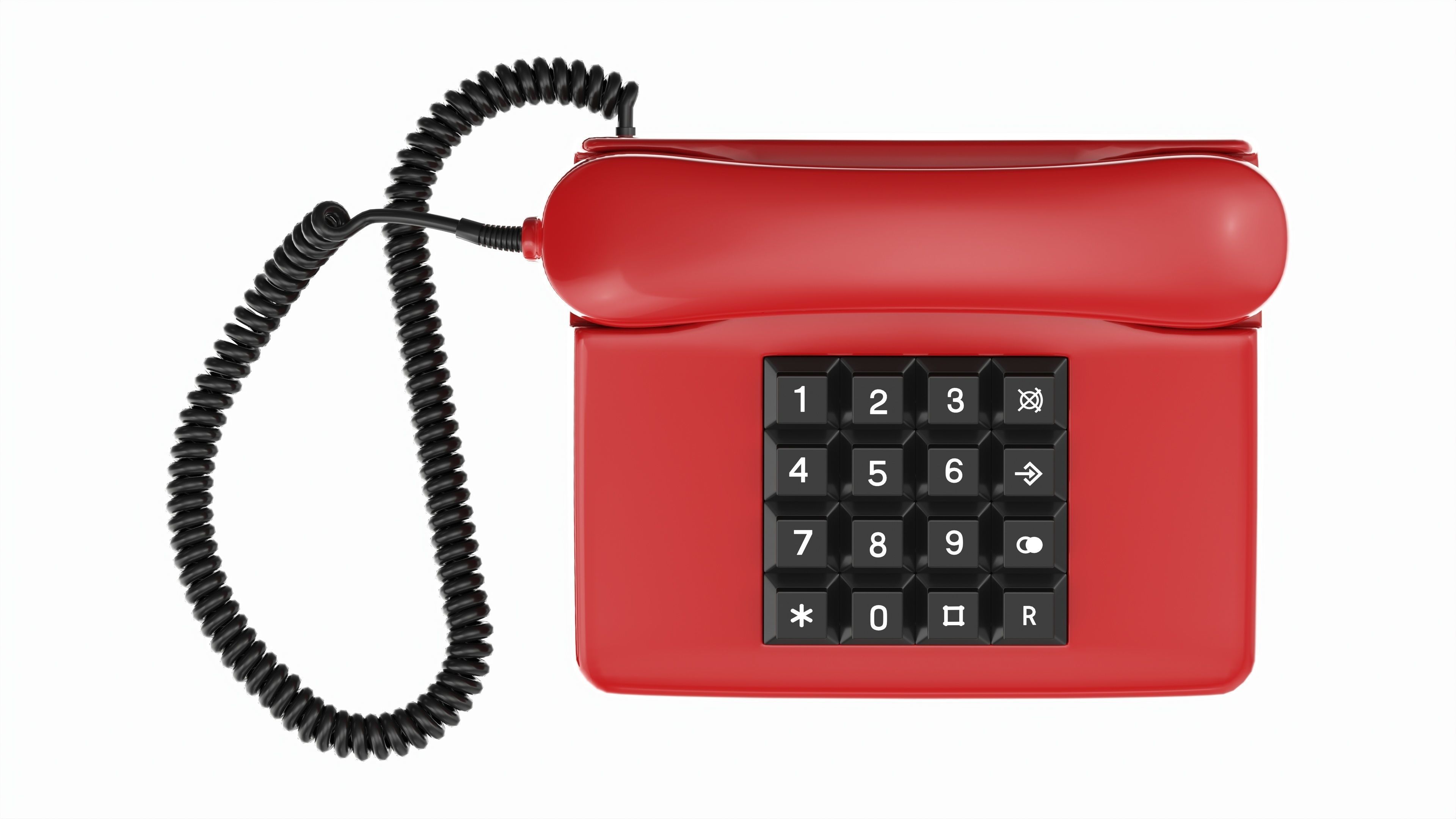 Table touch-tone telephone 3D model_5