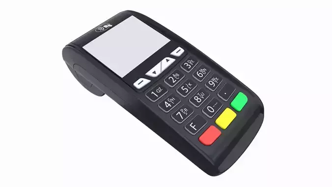 Universal Credit Card POS Terminal 02 3D model