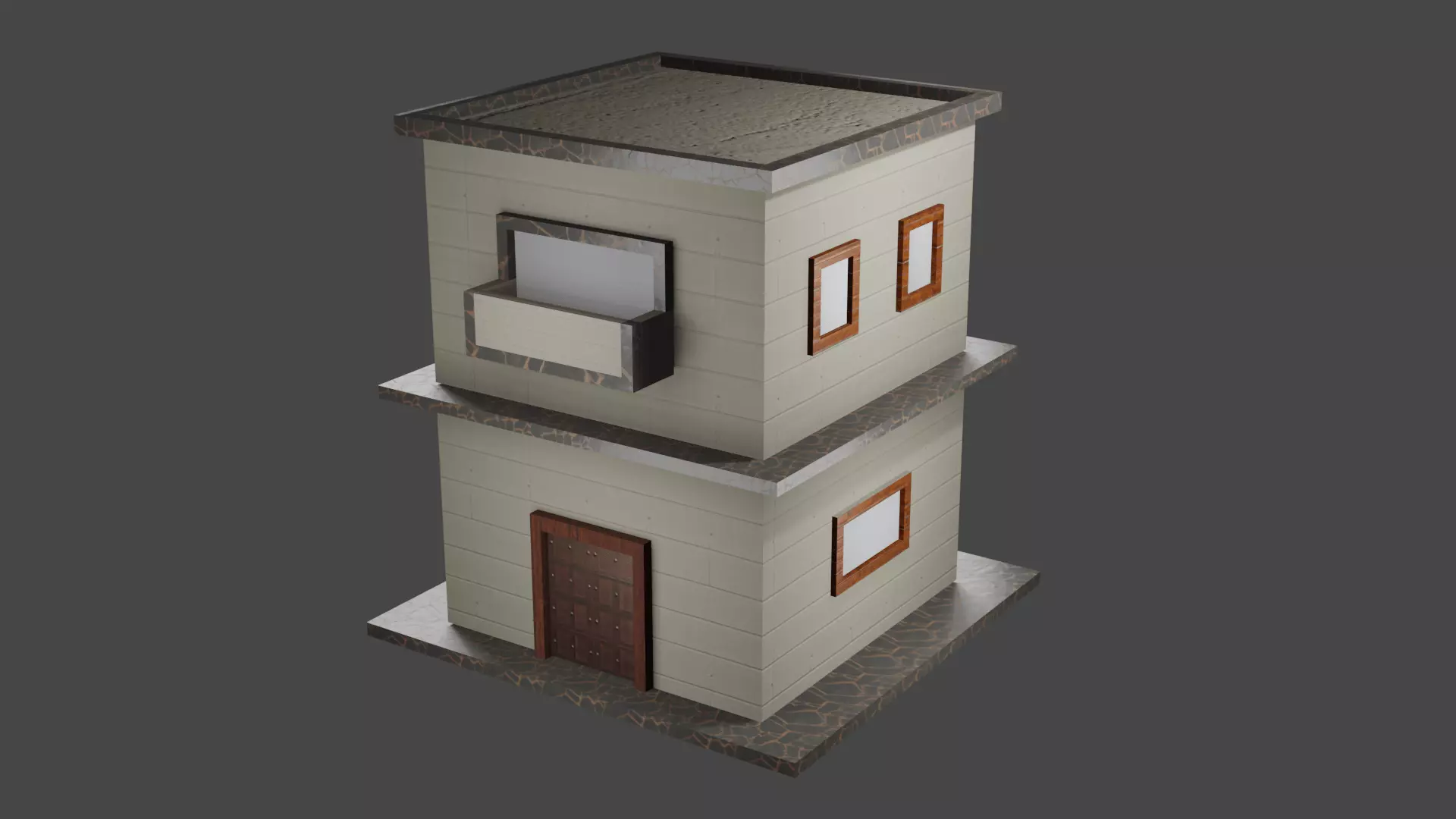 House 3D Model Free low-poly 3D model