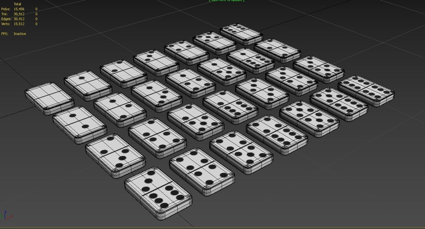 Domino Set M01 Low-poly 3D model_2