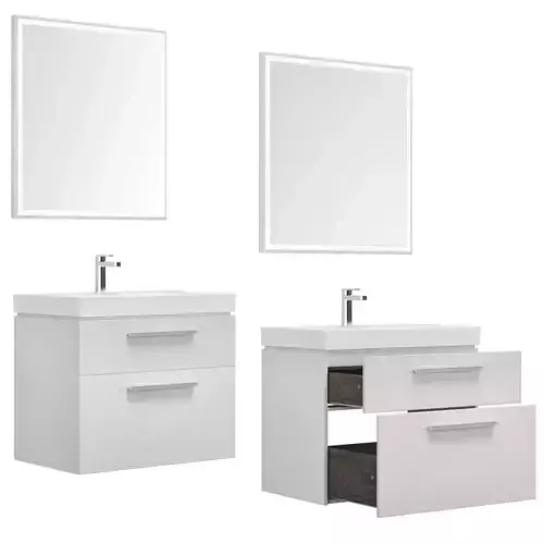 Nova 75-90 white 2 drawers