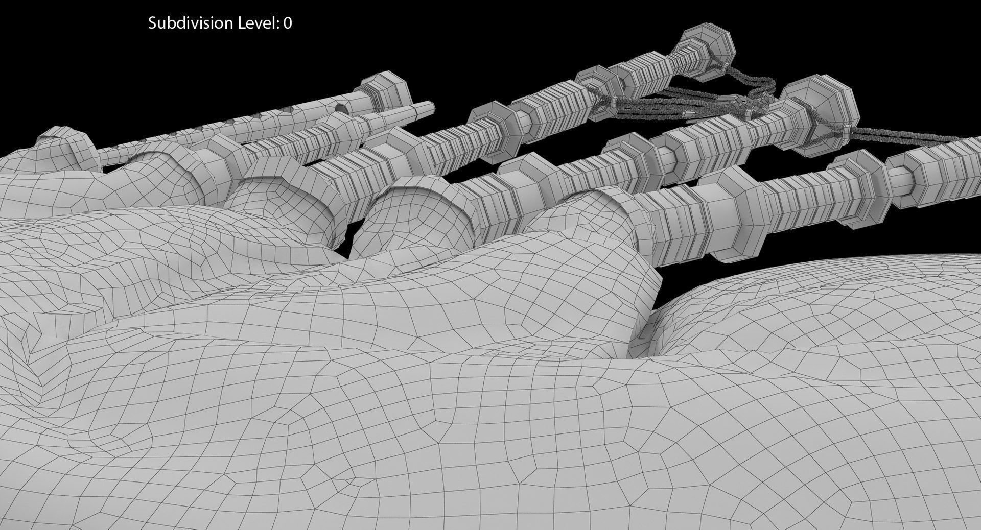 Bagpipes Blue Low-poly 3D model_16