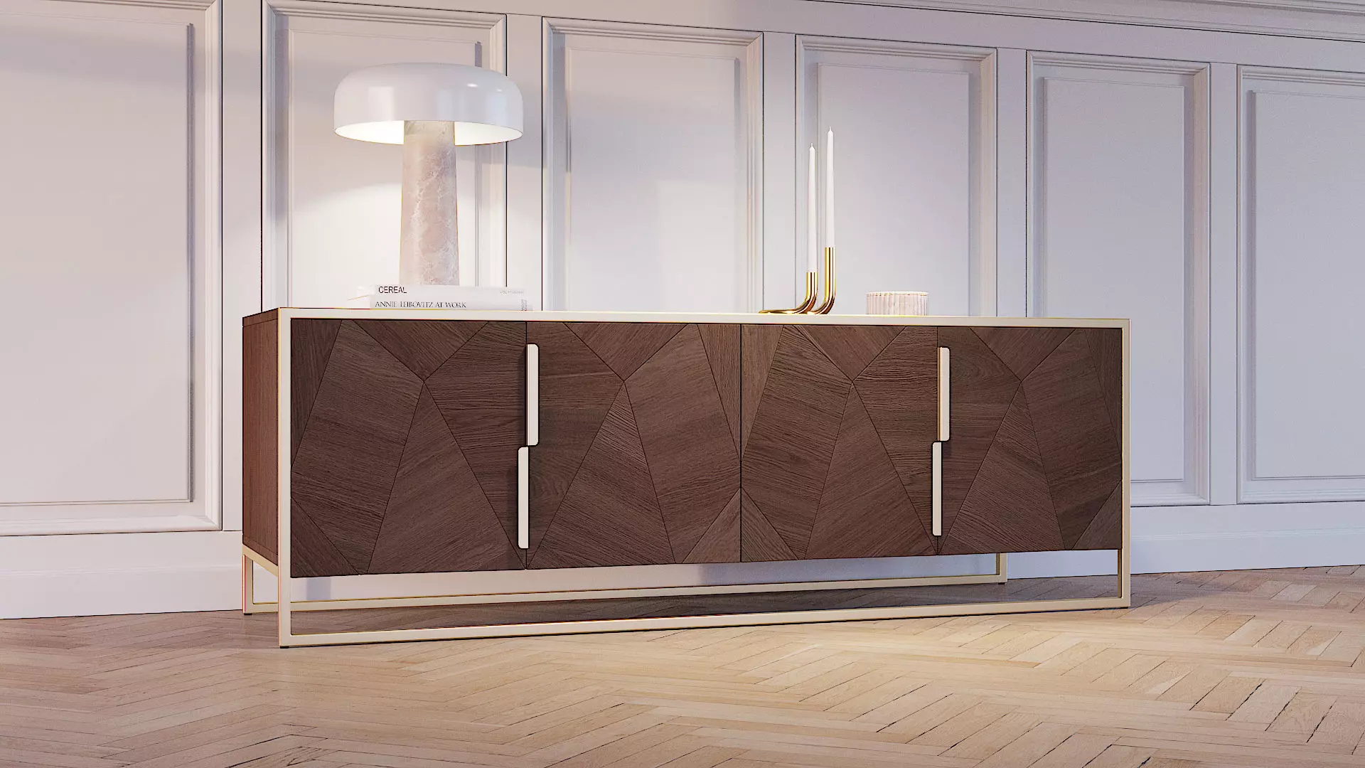 lowboard harry with deco 3D model_0