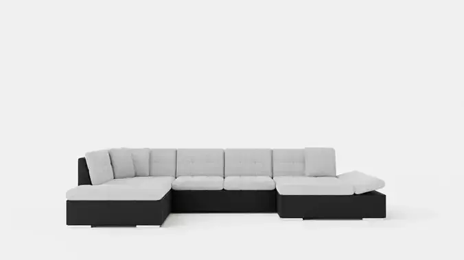 Zumar U Bed Sofa Divan With Storage Right Black Light