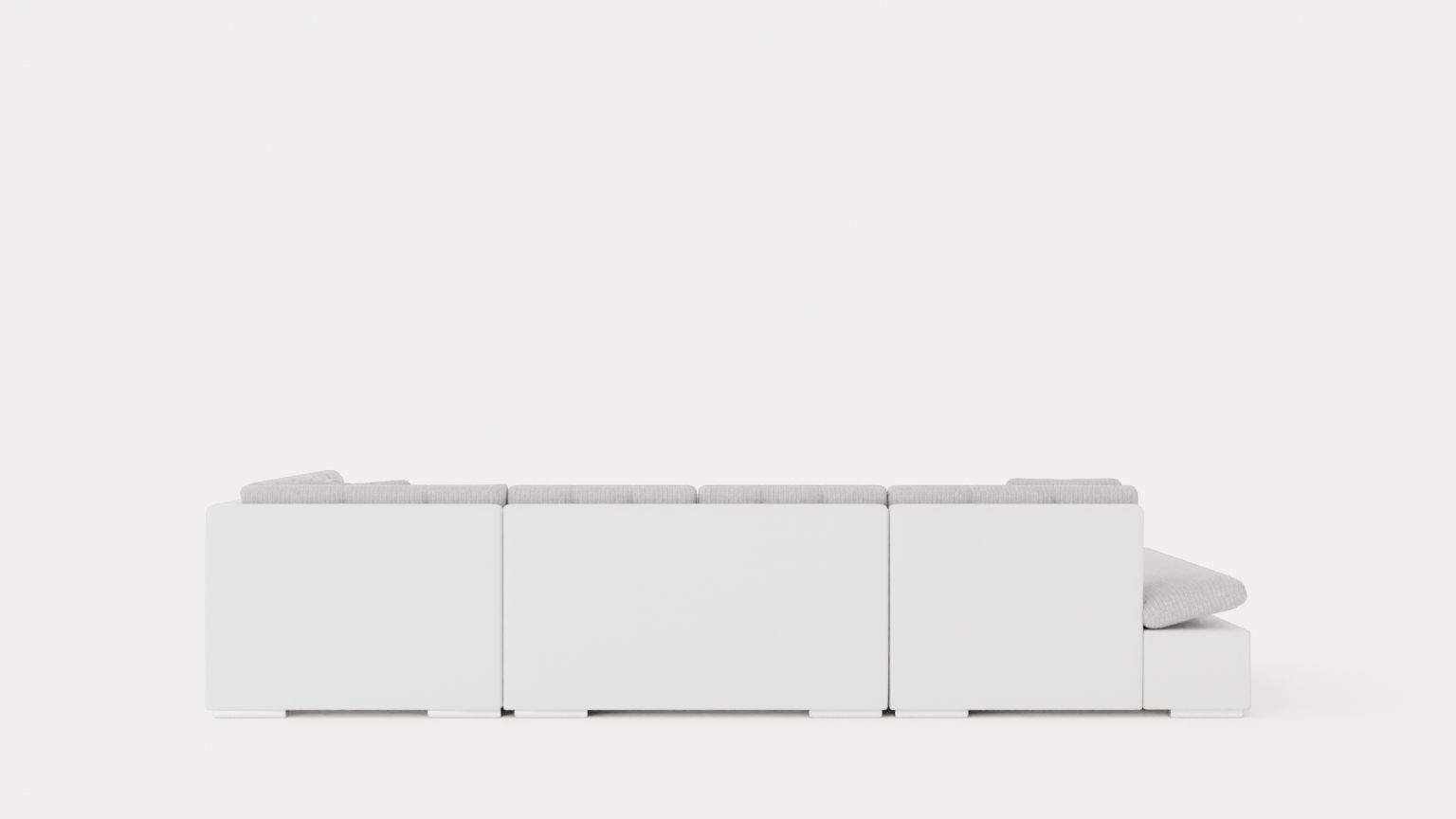 Zumar U Bed Sofa Divan With Storage Left White Light Low-poly 3D model_4