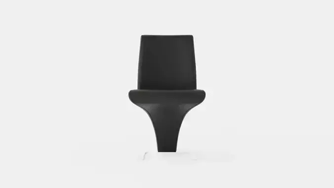 Zion Dining Chair Artificial Leather Black Chrome