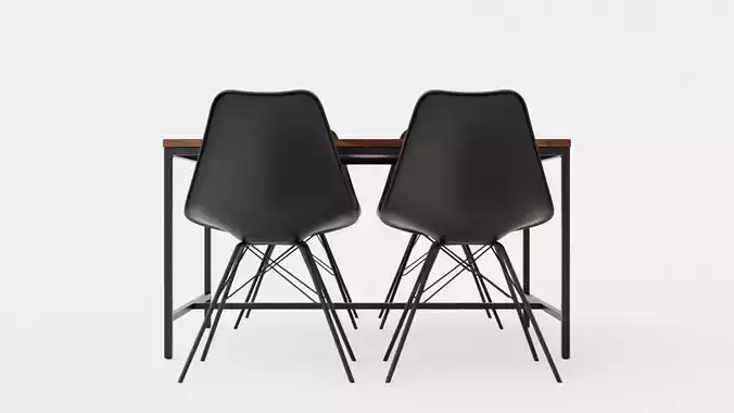 Wilmer Food Group 140 Cm With 4 Shell Chair