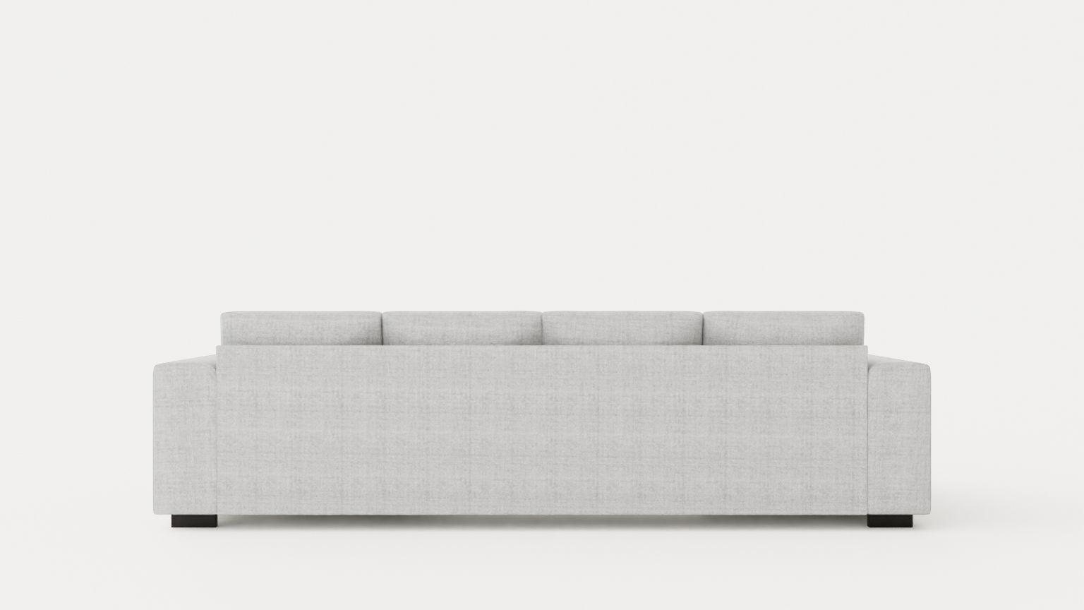 Webster U Sofa With Double Divan Light Gray Low-poly 3D model_4