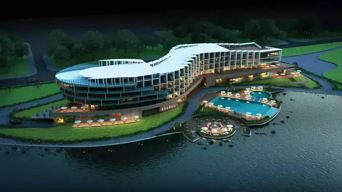 VP Hotel Exterior Design 3D model