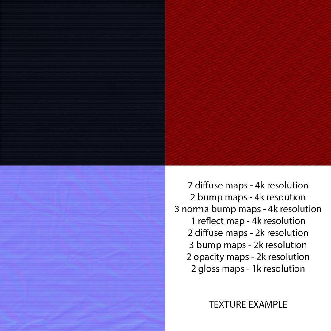 Bagpipes Velvet Black Low-poly 3D model_19